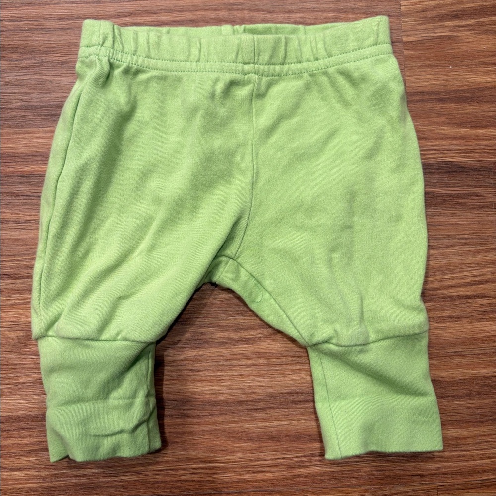 Vintage 0-3M Green Cotton Sweatpants
